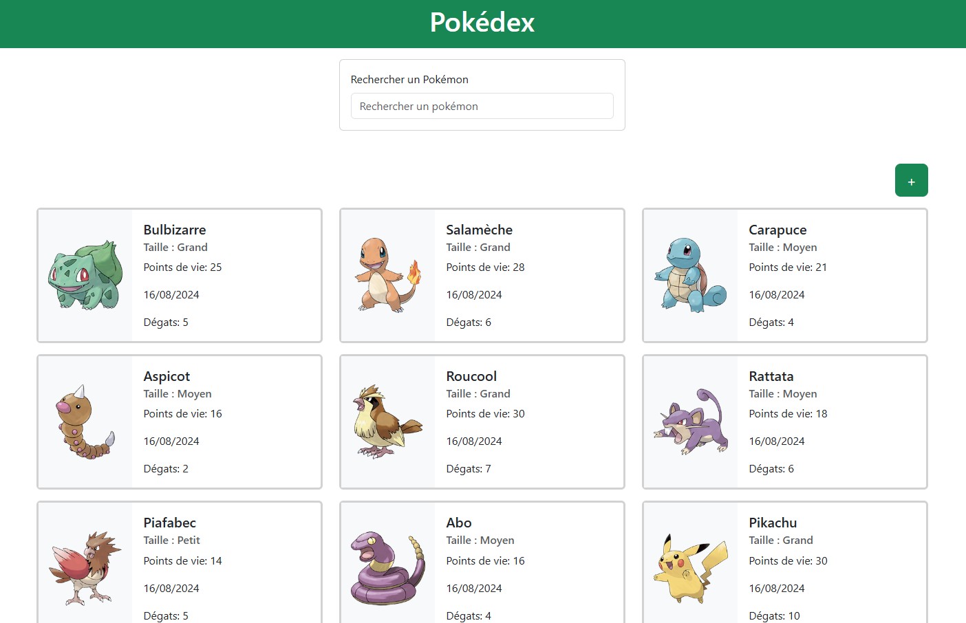 Preview de pokedex